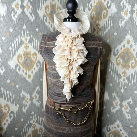 Ralph Lauren Vintage Neutral Beacon Blanket Two Piece Skirt Suit - Picture 14 of 16